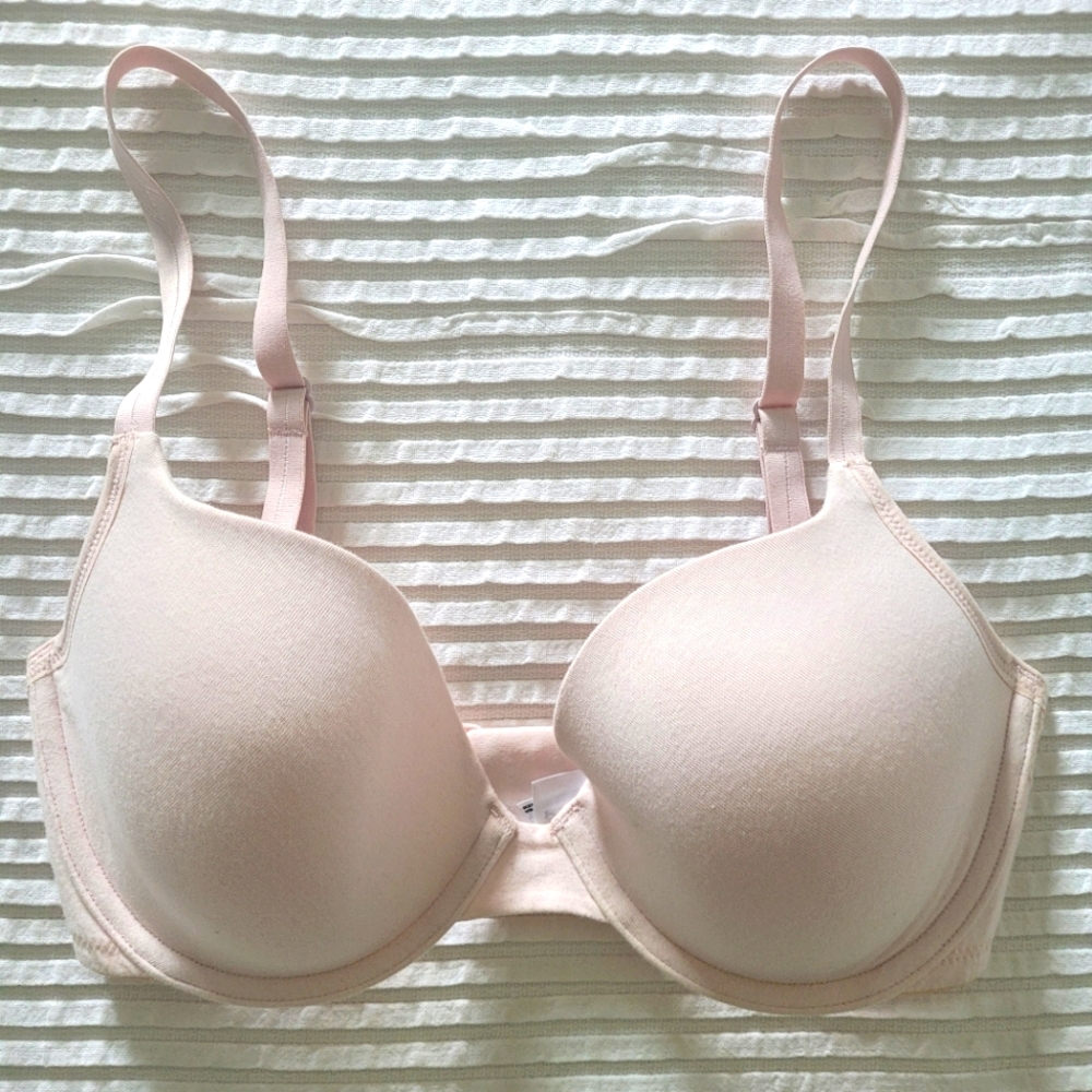 NWOT DKNY T-shirt Bra, Pale Pink, 32DD